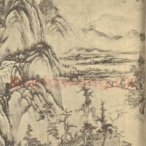 清代 高简国画作品《山水》摘自 南画大成 续集四·补遗