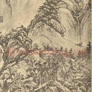 清代 王翚国画作品《画山水》摘自 南画大成 续集四·补遗