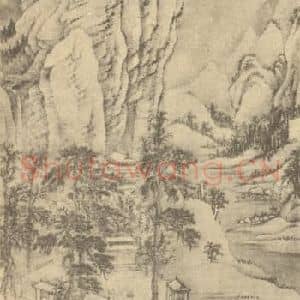 清代 王翚国画作品《谿山雪霁图》摘自 南画大成 续集四·补遗