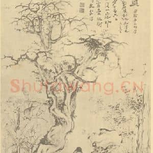 清代 高凤翰国画作品《得树轩秋意图》摘自 南画大成 续集四·补遗