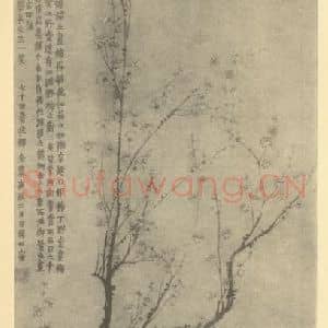 清代 金农国画作品《梅花》摘自 南画大成 卷三