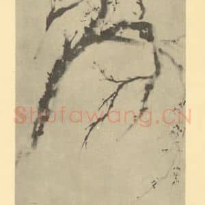清代 奚冈国画作品《梅花》摘自 南画大成 卷三
