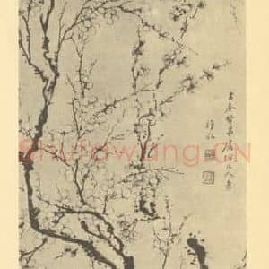清代 许敬国画作品《梅花》摘自 南画大成 卷三