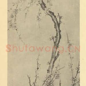 清代 顾莼国画作品《梅花》摘自 南画大成 卷三