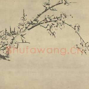 清代 赵之琛国画作品《梅花》摘自 南画大成 卷三