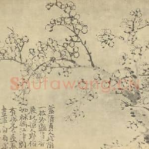 清代 吴滔国画作品《梅花》摘自 南画大成 卷三