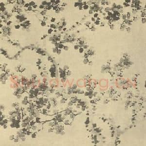 清代 程曾煌国画作品《梅花》摘自 南画大成 卷三