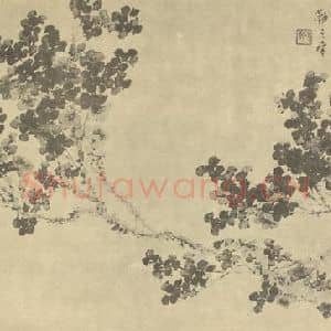 清代 程曾煌国画作品《梅花》摘自 南画大成 卷三