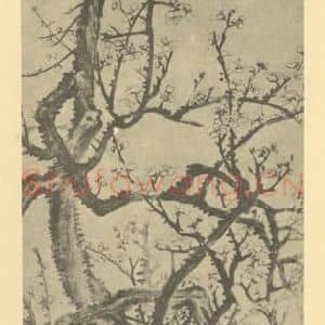 清代 陆恢国画作品《梅花》摘自 南画大成 卷三