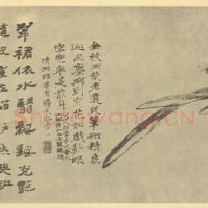 清代 朱耷国画作品《水仙》摘自 南画大成 卷三