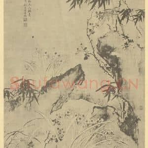 清代 蒋廷锡国画作品《水仙》摘自 南画大成 卷三