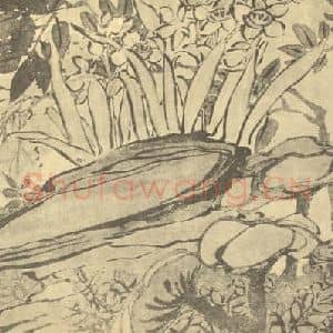 清代 赵之谦国画作品《水仙》摘自 南画大成 卷三