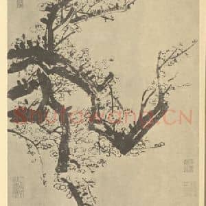 清代 邵弥国画作品《梅花(一)》摘自 南画大成 卷三