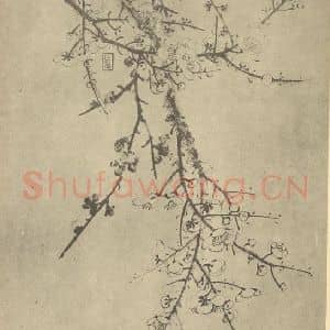 清代 金俊明国画作品《梅花(二)》摘自 南画大成 卷三