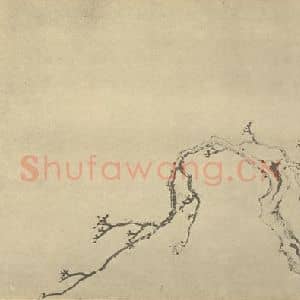 清代 金俊明国画作品《梅花(九)》摘自 南画大成 卷三