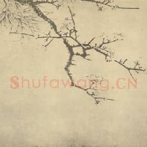 清代 金俊明国画作品《梅花(十一)》摘自 南画大成 卷三