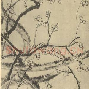 清代 道济国画作品《梅花(二)》摘自 南画大成 卷三