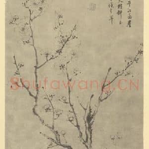 清代 姜宝节国画作品《梅花》摘自 南画大成 卷三