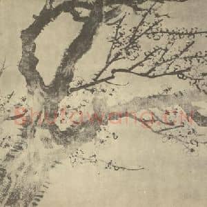 清代 王德普国画作品《梅花(三)》摘自 南画大成 卷三
