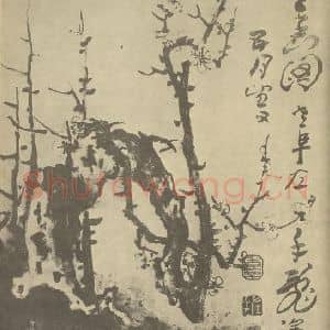 清代 高凤翰国画作品《梅花(二)》摘自 南画大成 卷三