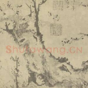 清代 高凤翰国画作品《梅花(五)》摘自 南画大成 卷三