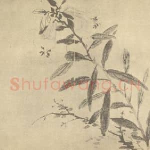 清代 金农国画作品《百合图》摘自 南画大成 卷四