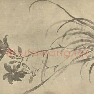 清代 汪士慎国画作品《萱草》摘自 南画大成 卷四