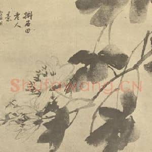 清代 张赐宁国画作品《芙蓉》摘自 南画大成 卷四