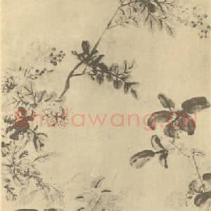 清代 吴熙载国画作品《九秋图》摘自 南画大成 卷四