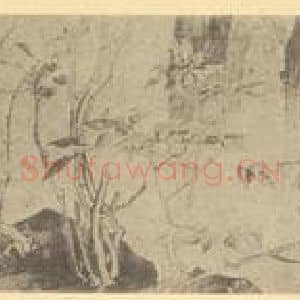 明代 徐渭国画作品《写生花卉图卷(一)》摘自 南画大成 卷四