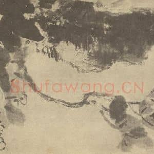 清代 朱耷国画作品《芙蓉图》摘自 南画大成 卷四