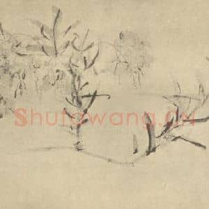 清代 陈舒国画作品《紫薇》摘自 南画大成 卷四