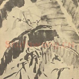 清代 高凤翰国画作品《芭蕉图》摘自 南画大成 卷五