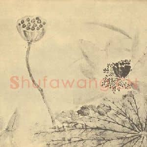 清代 恽寿平国画作品《蒲塘秋影图》摘自 南画大成 卷五