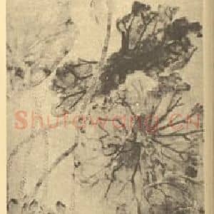 清代 赵之谦国画作品《荷花图》摘自 南画大成 卷五