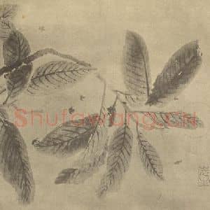清代 金农国画作品《枇杷》摘自 南画大成 卷五