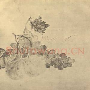 清代 汤嘉名国画作品《果实》摘自 南画大成 卷五