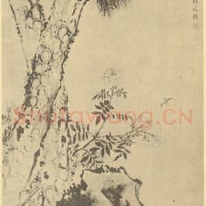 清代 蒋廷锡国画作品《乔松春荫图》摘自 南画大成 卷五