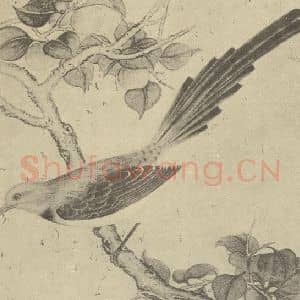清代 蒋廷锡国画作品《翎毛图(一)》摘自 南画大成 卷六