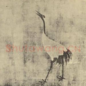 宋·辽代 宋徽宗赵佶国画作品《六鹤图(一)》摘自 南画大成 卷六