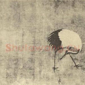 宋·辽代 宋徽宗赵佶国画作品《六鹤图(三)》摘自 南画大成 卷六