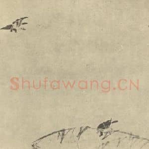清代 边寿民国画作品《芦雁图(六)》摘自 南画大成 卷六