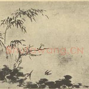 清代 华岩国画作品《花鸟图(一)》摘自 南画大成 卷六