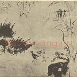 清代 华岩国画作品《花鸟图(四)》摘自 南画大成 卷六