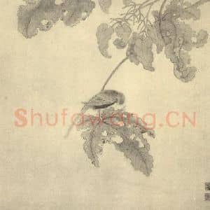 清代 邹一桂国画作品《花鸟图(二)》摘自 南画大成 卷六