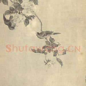 清代 邹一桂国画作品《花鸟图(四)》摘自 南画大成 卷六