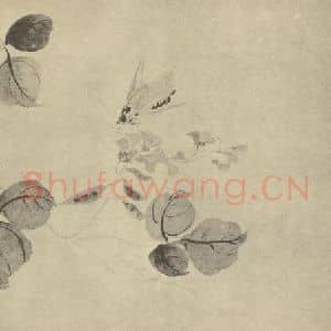 清代 汪恭国画作品《豆花䘀斯图》摘自 南画大成 卷六