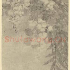 清代 任熊国画作品《花鸟》摘自 南画大成 卷六