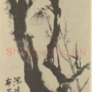 清代 任熊国画作品《花鸟》摘自 南画大成 卷六