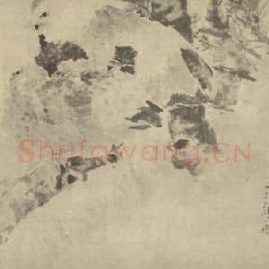 清代 任颐国画作品《仿白阳花鸟》摘自 南画大成 卷六